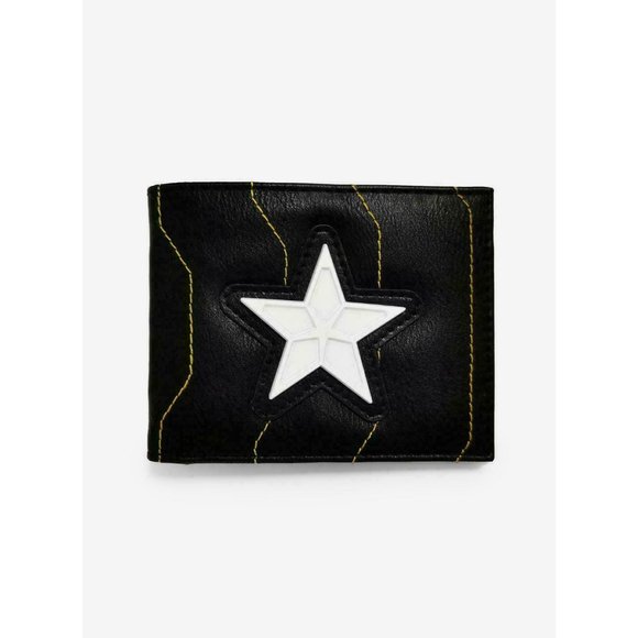 Marvel The Falcon and the Winter Soldier Black PU Faux Leather Bi-Fold Wallet - Picture 1 of 10